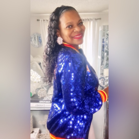 Sale‼️Houston Astro Sequin Jacket. No Discount ‼️ - Picture 8 of 13